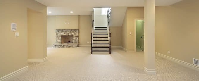 View of a basement in a home